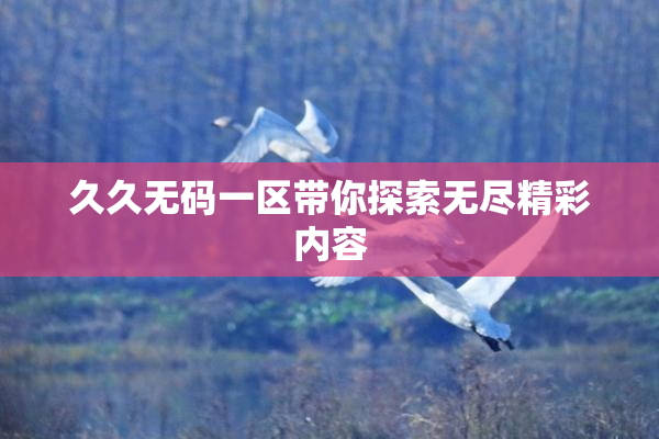 久久无码一区带你探索无尽精彩内容