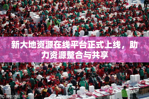 新大地资源在线平台正式上线，助力资源整合与共享
