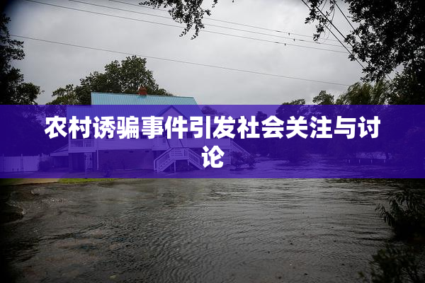 农村诱骗事件引发社会关注与讨论