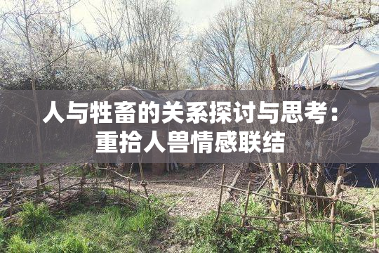 人与牲畜的关系探讨与思考：重拾人兽情感联结