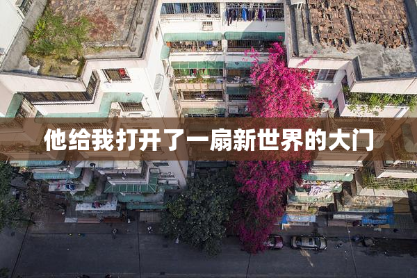 他给我打开了一扇新世界的大门