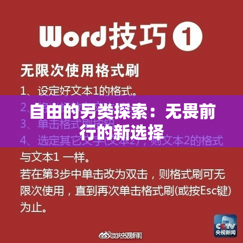 自由的另类探索：无畏前行的新选择