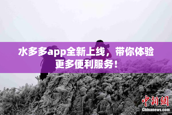 水多多app全新上线，带你体验更多便利服务！