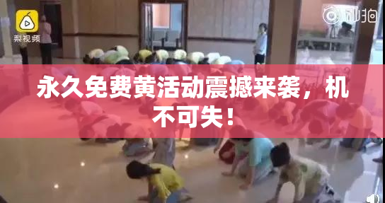 永久免费黄活动震撼来袭，机不可失！