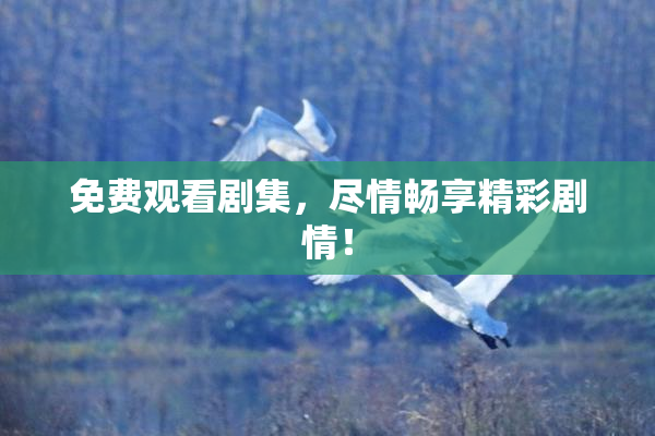 免费观看剧集，尽情畅享精彩剧情！