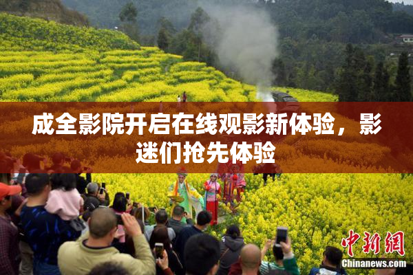 成全影院开启在线观影新体验，影迷们抢先体验