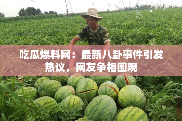 吃瓜爆料网：最新八卦事件引发热议，网友争相围观