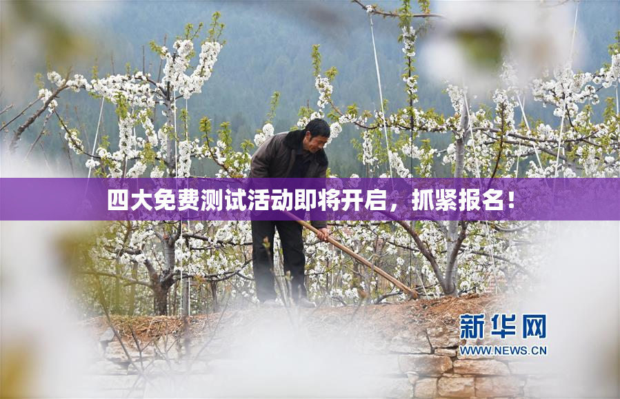 四大免费测试活动即将开启，抓紧报名！