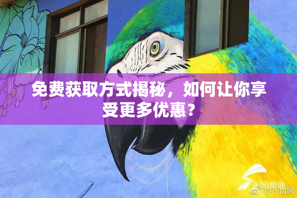 免费获取方式揭秘，如何让你享受更多优惠？