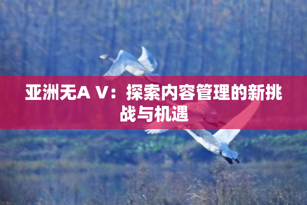 亚洲无A V：探索内容管理的新挑战与机遇