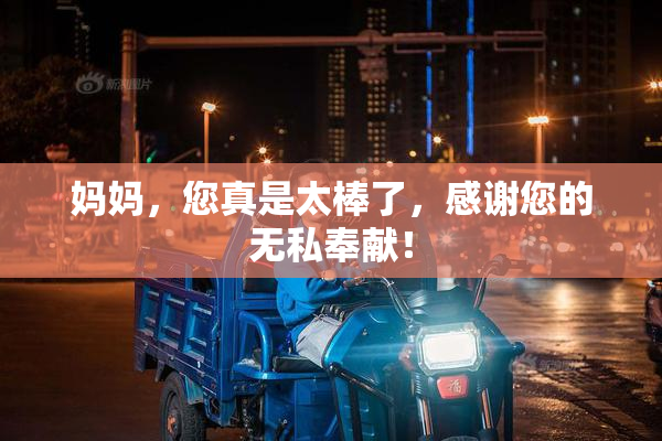 妈妈，您真是太棒了，感谢您的无私奉献！