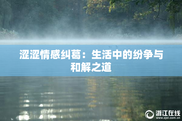 涩涩情感纠葛：生活中的纷争与和解之道