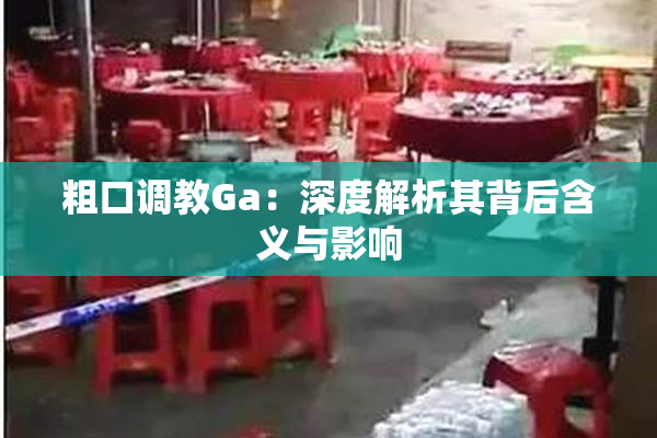 粗口调教Ga：深度解析其背后含义与影响