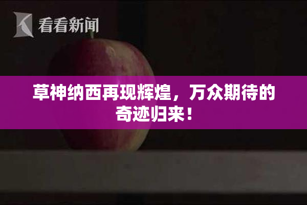 草神纳西再现辉煌，万众期待的奇迹归来！