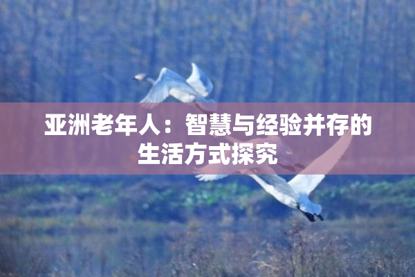 亚洲老年人：智慧与经验并存的生活方式探究