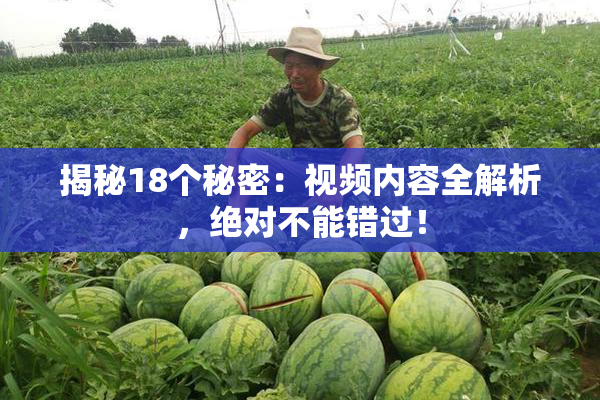 揭秘18个秘密：视频内容全解析，绝对不能错过！