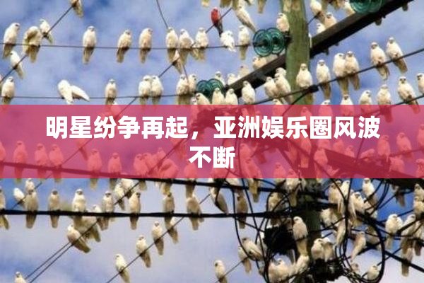明星纷争再起，亚洲娱乐圈风波不断