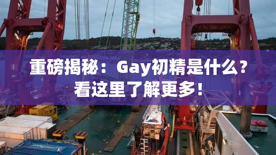 重磅揭秘：Gay初精是什么？看这里了解更多！