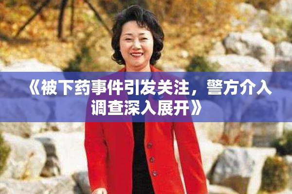 《被下药事件引发关注，警方介入调查深入展开》