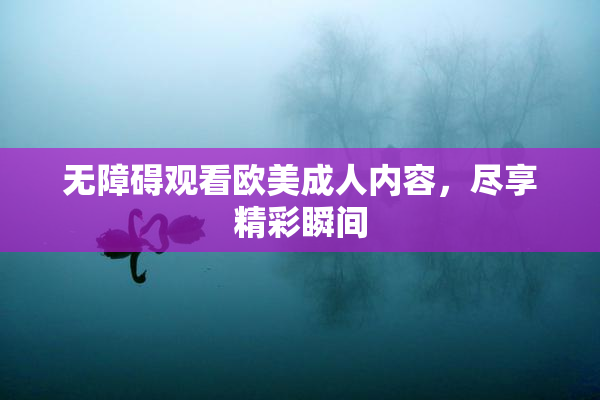 无障碍观看欧美成人内容，尽享精彩瞬间