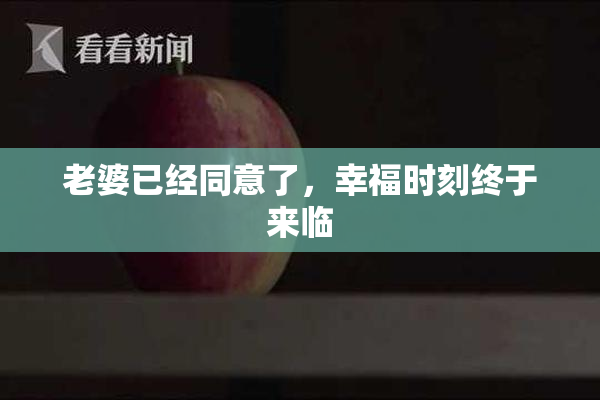 老婆已经同意了，幸福时刻终于来临