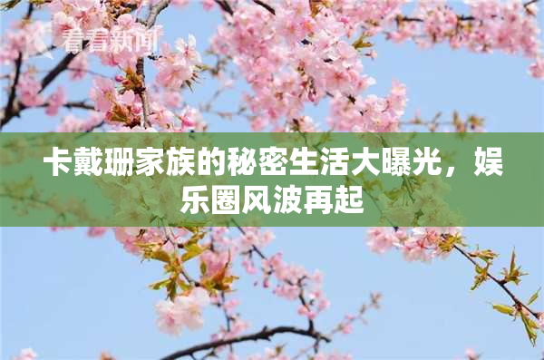 卡戴珊家族的秘密生活大曝光，娱乐圈风波再起