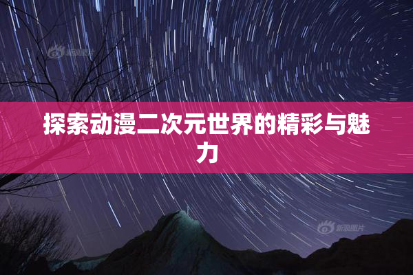 探索动漫二次元世界的精彩与魅力