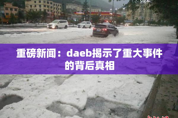 重磅新闻：daeb揭示了重大事件的背后真相
