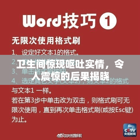 卫生间惊现呕吐实情，令人震惊的后果揭晓