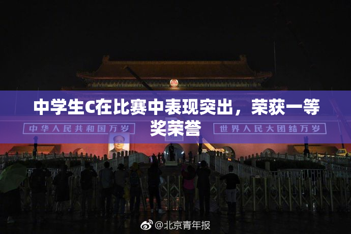 中学生C在比赛中表现突出，荣获一等奖荣誉