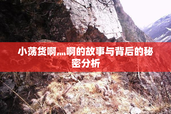 小荡货啊灬啊的故事与背后的秘密分析
