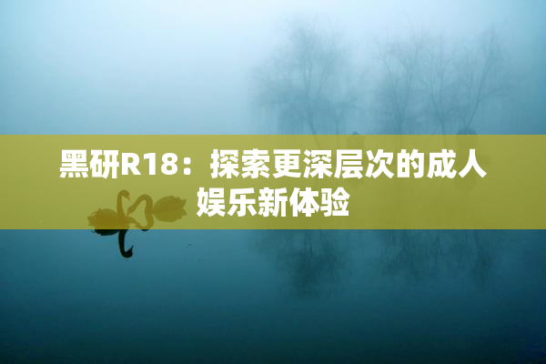 黑研R18：探索更深层次的成人娱乐新体验