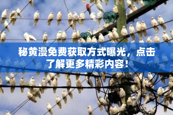 秘黄漫免费获取方式曝光，点击了解更多精彩内容！