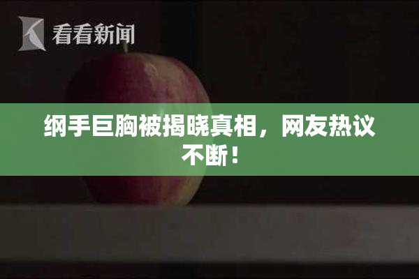 纲手巨胸被揭晓真相，网友热议不断！