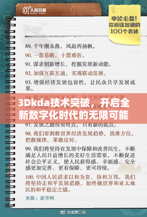 3Dkda技术突破，开启全新数字化时代的无限可能与发展方向。
