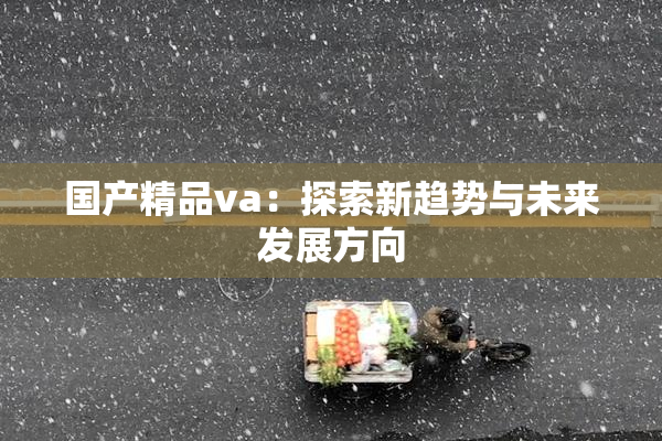 国产精品va：探索新趋势与未来发展方向