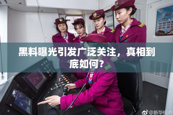 黑料曝光引发广泛关注，真相到底如何？