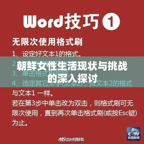 朝鲜女性生活现状与挑战的深入探讨