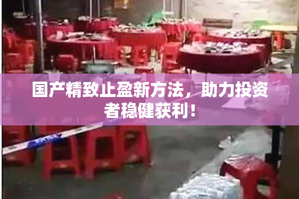 国产精致止盈新方法，助力投资者稳健获利！