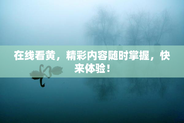 在线看黄，精彩内容随时掌握，快来体验！
