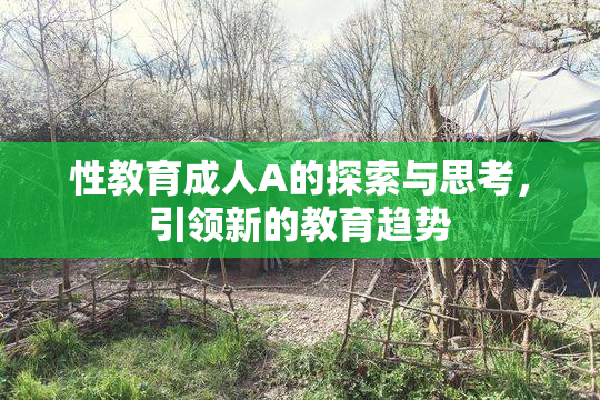 性教育成人A的探索与思考，引领新的教育趋势