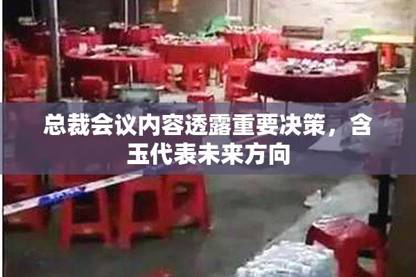 总裁会议内容透露重要决策，含玉代表未来方向