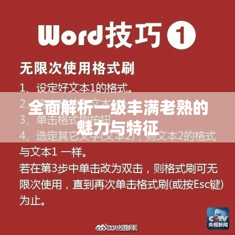 全面解析一级丰满老熟的魅力与特征