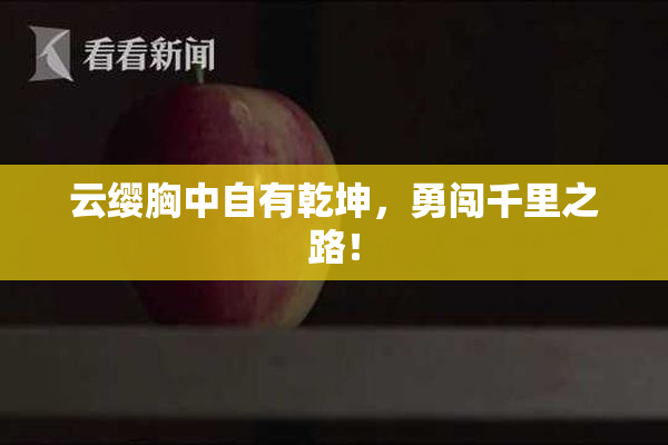 云缨胸中自有乾坤，勇闯千里之路！