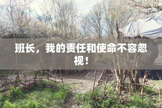 班长，我的责任和使命不容忽视！