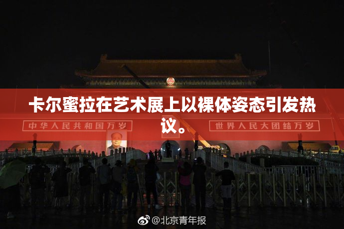 卡尔蜜拉在艺术展上以裸体姿态引发热议。