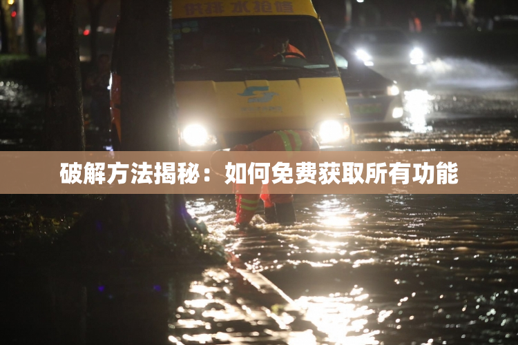 破解方法揭秘：如何免费获取所有功能