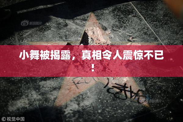 小舞被揭露，真相令人震惊不已！