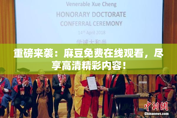 重磅来袭：麻豆免费在线观看，尽享高清精彩内容！