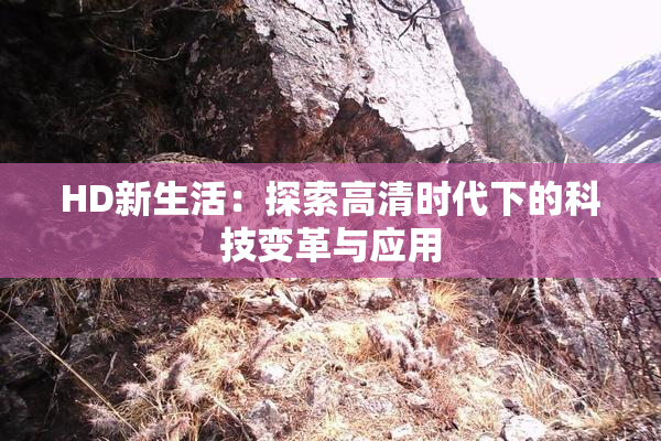 HD新生活：探索高清时代下的科技变革与应用